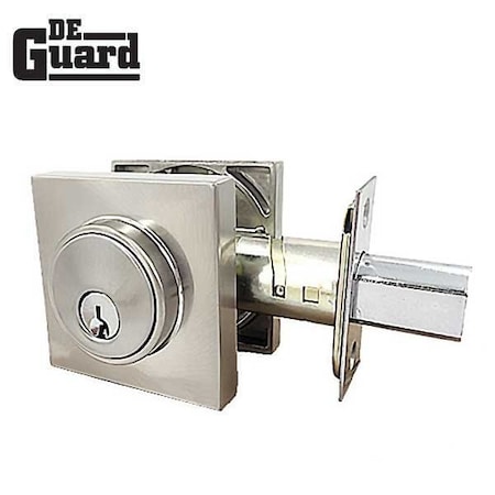 Deguard :Contemporary Square Deadbolt SS-KW1 KA4 DCDB01-SS-KW1